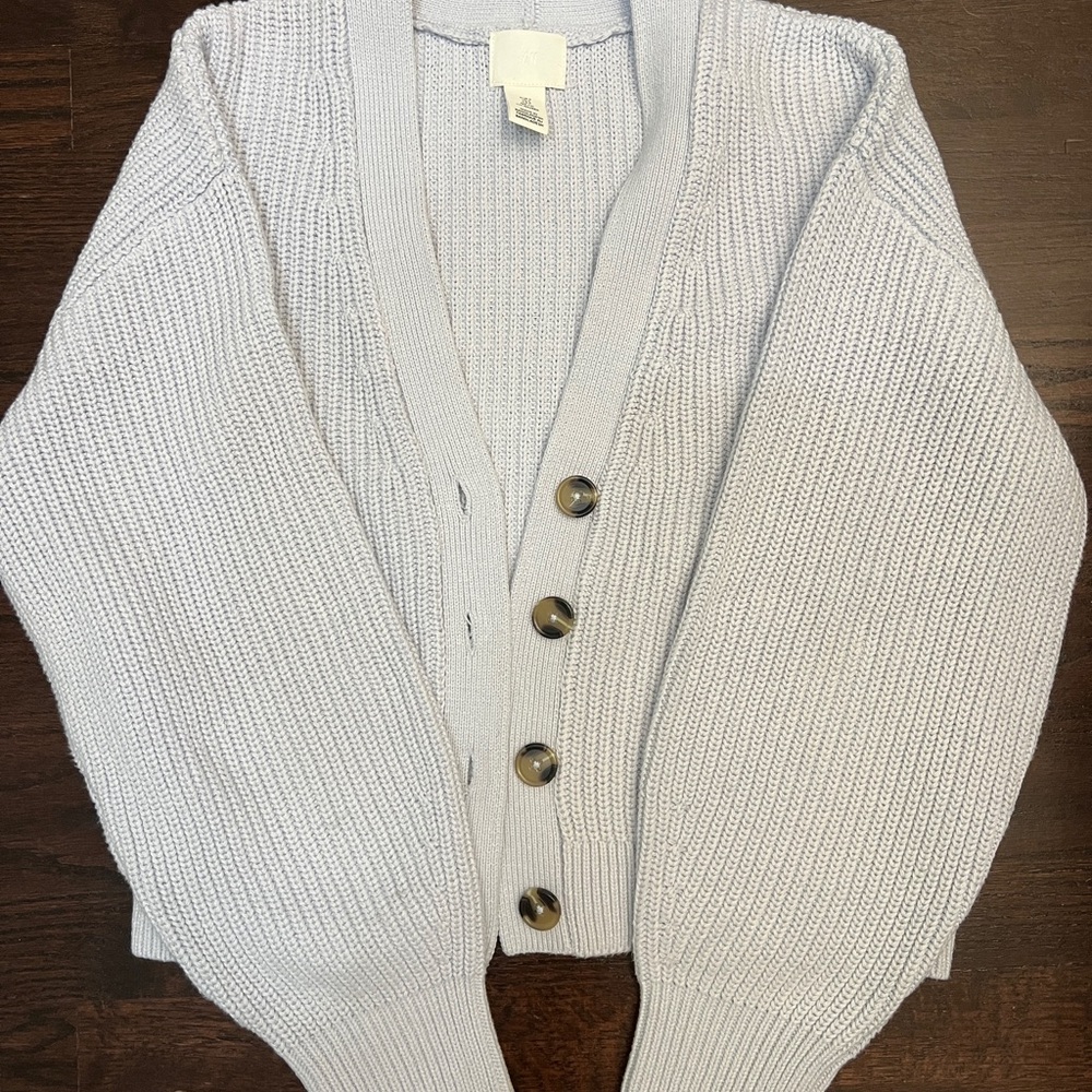 H&M Women's Light Blue Cardigan Sweater
